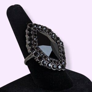 (2/$20) Oversized Black Stone Ring